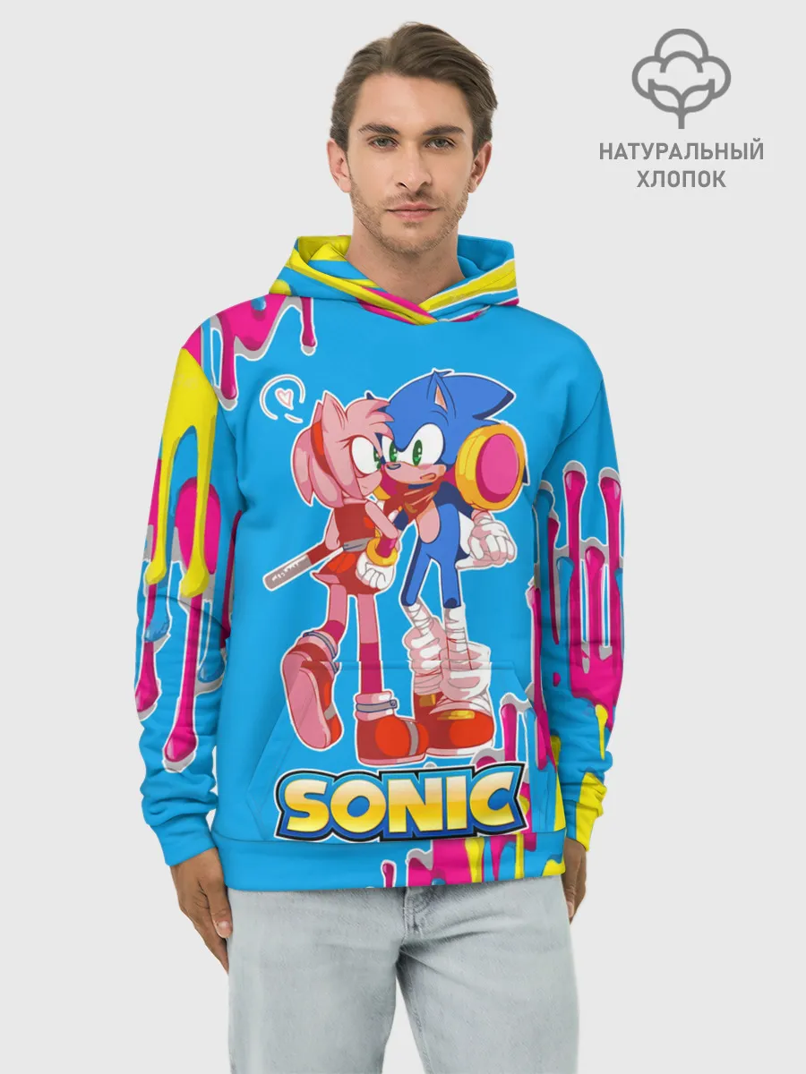Худи мужской база хлопок / Sonic