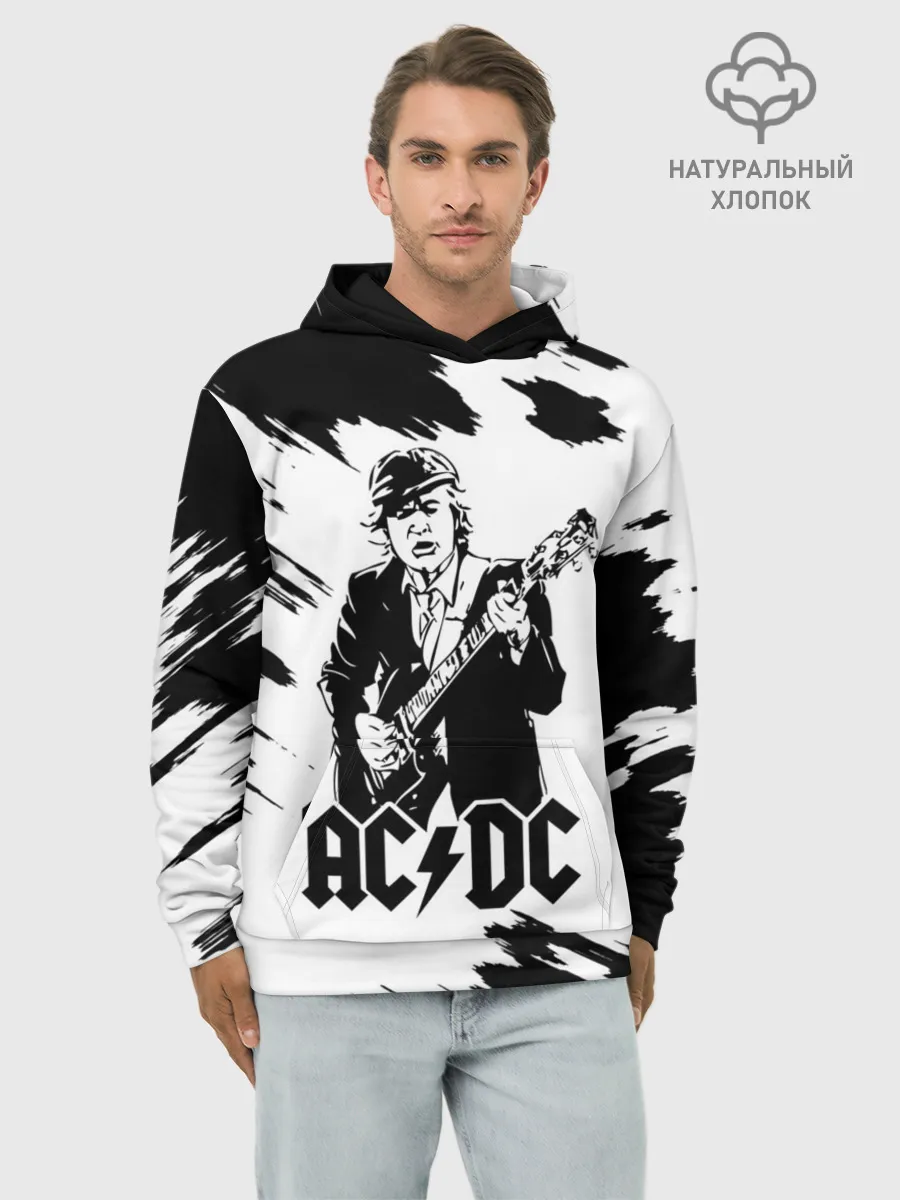 Худи мужской база хлопок / AC/DC