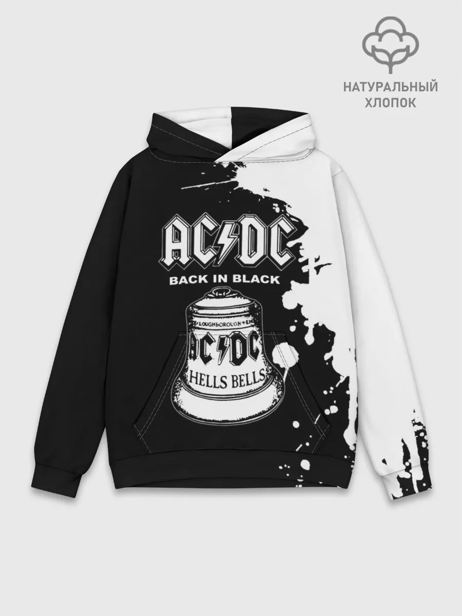 Худи мужской база хлопок / AC/DC Back in Black