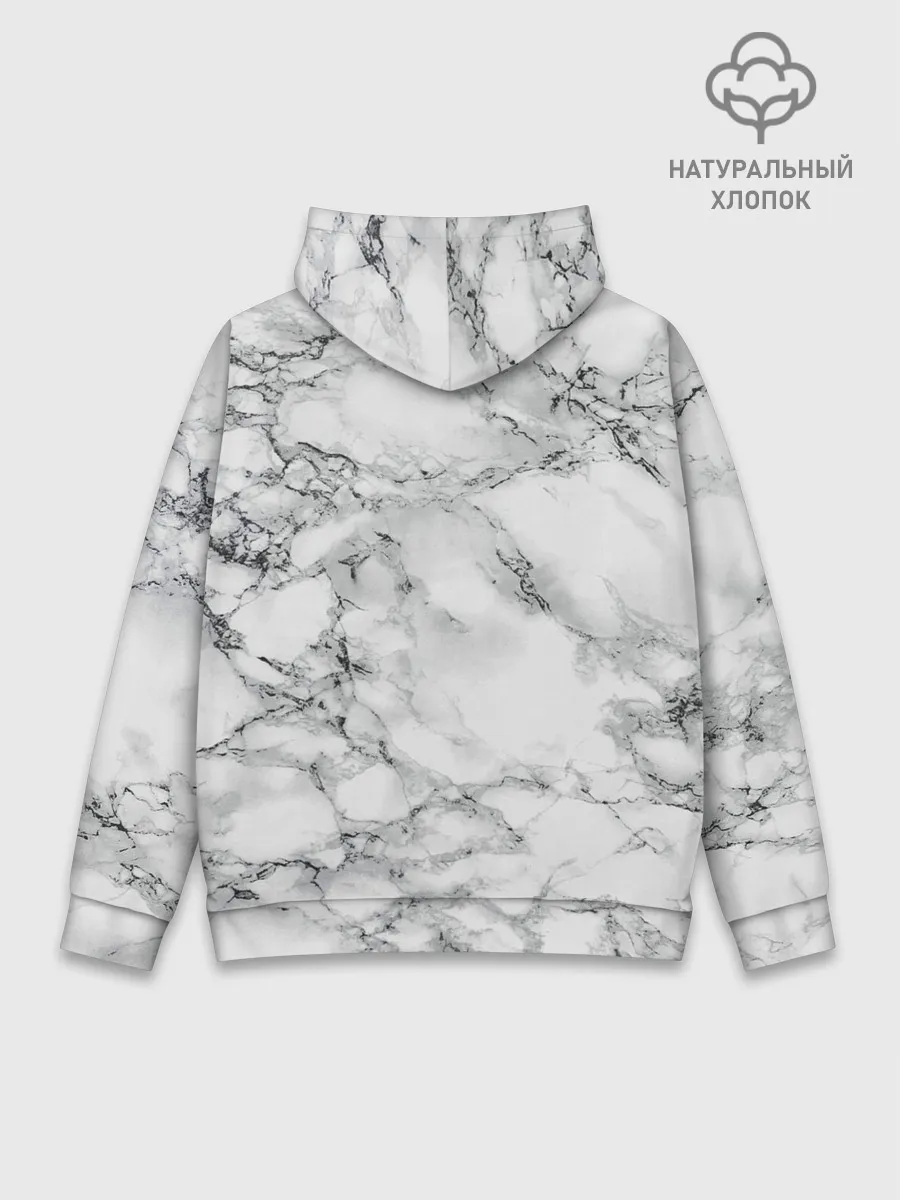 Худи мужской база хлопок / Мрамор