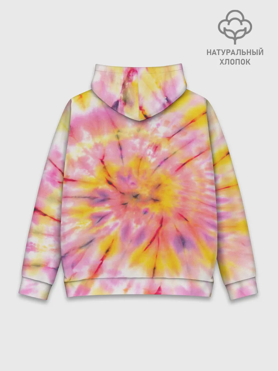 Худи мужской база хлопок / Rolling Stones tie-dye