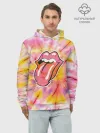 Худи мужской база хлопок / Rolling Stones tie-dye