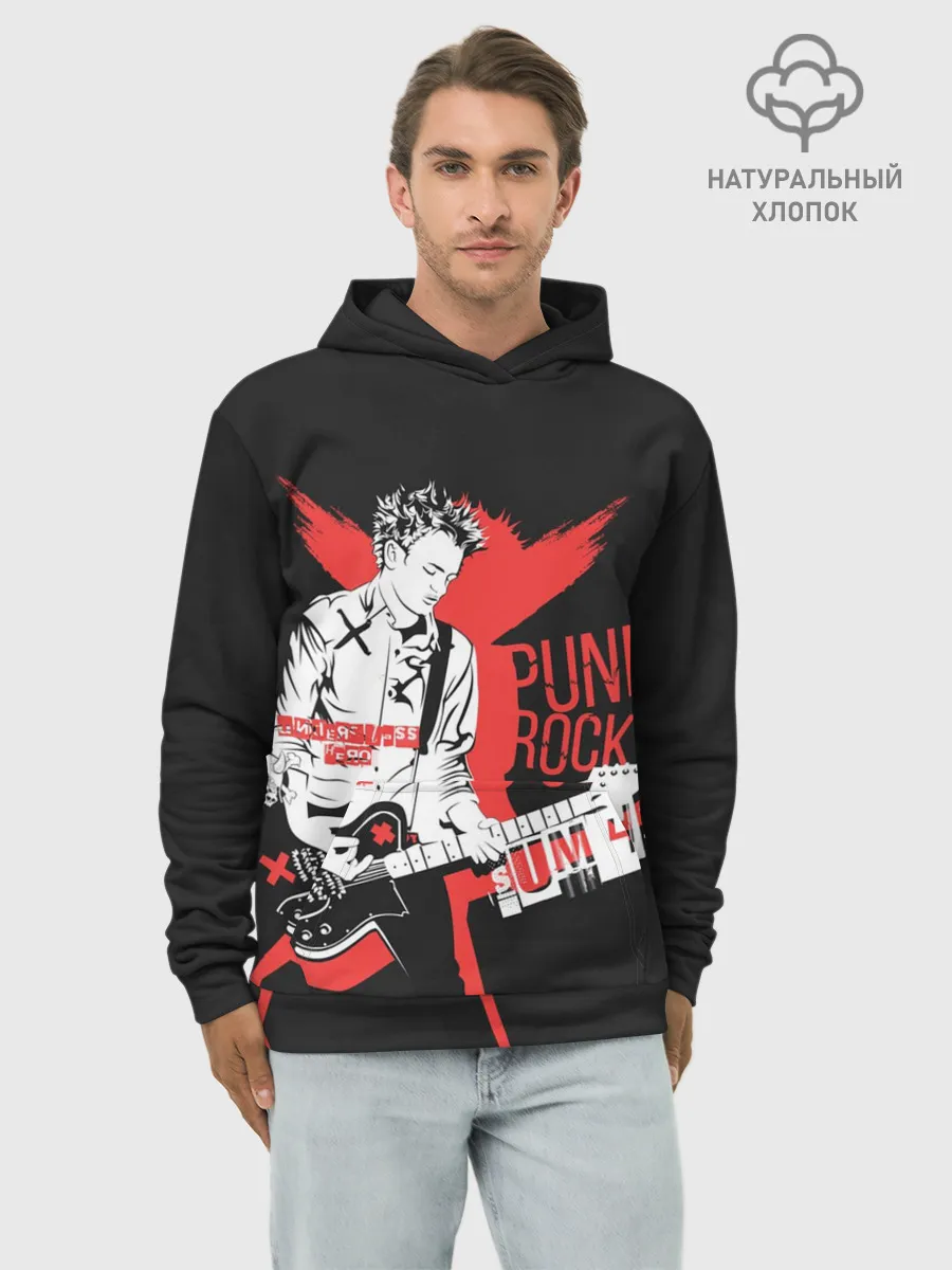 Худи мужской база хлопок / Punk-rock