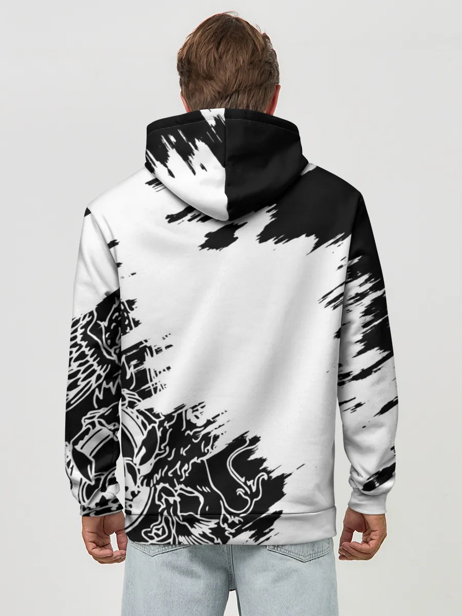 Худи мужской база хлопок / Автограф Фредди Меркьюри