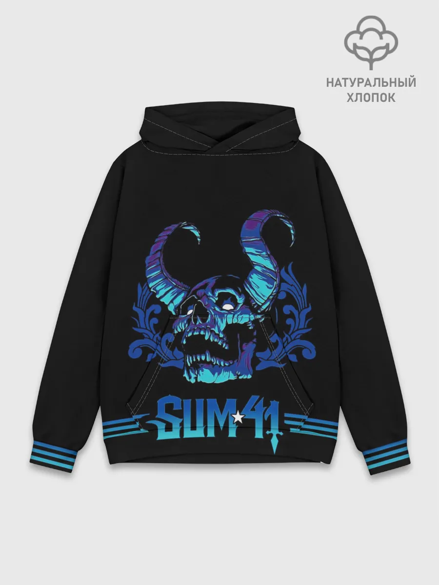 Худи мужской база хлопок / Horned skull