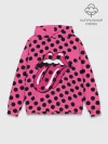 Худи мужской база хлопок / rolling stones pink logo