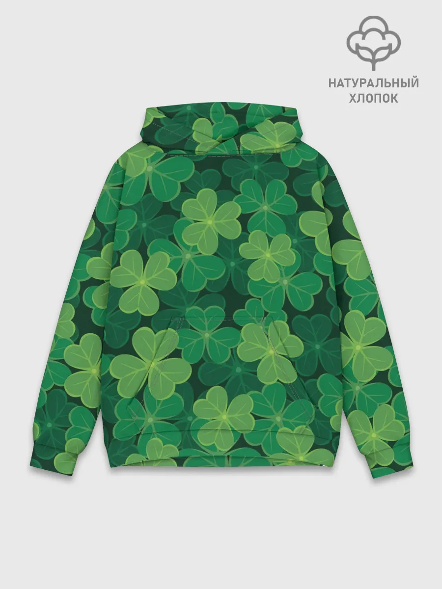 Худи мужской база хлопок / Ирландский клевер