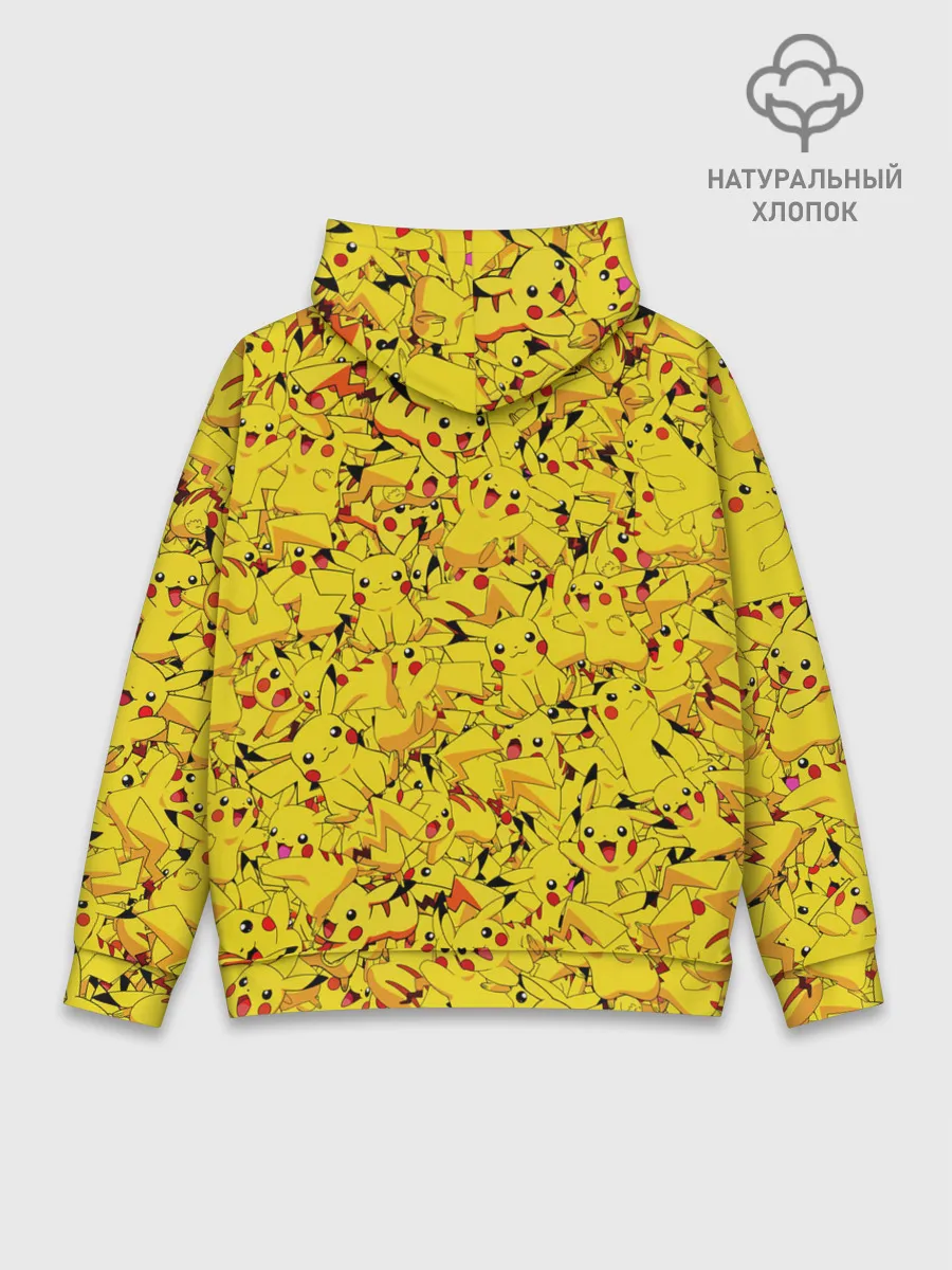 Худи мужской база хлопок / Пикачу