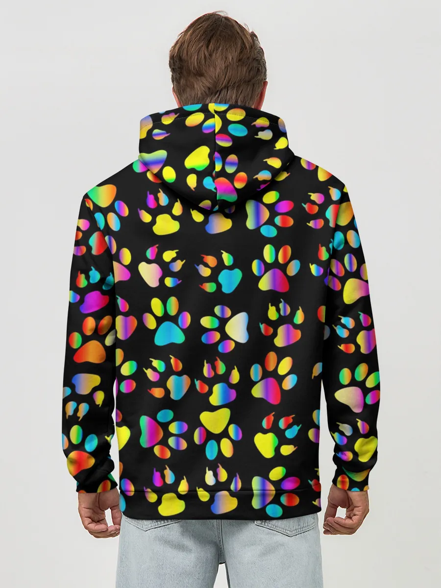 Худи мужской база хлопок / Корги | Цветные лапки