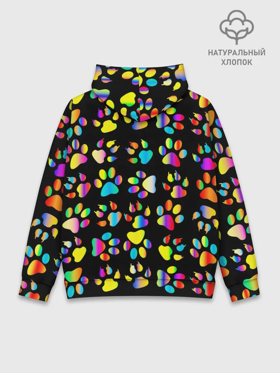 Худи мужской база хлопок / Корги | Цветные лапки