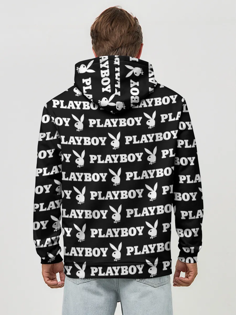 Худи мужской база хлопок / PLAYBOY PATTERN | ПЛЕЙБОЙ ПАТТЕРН