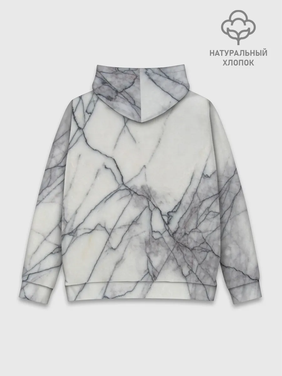 Худи мужской база хлопок / Мрамор