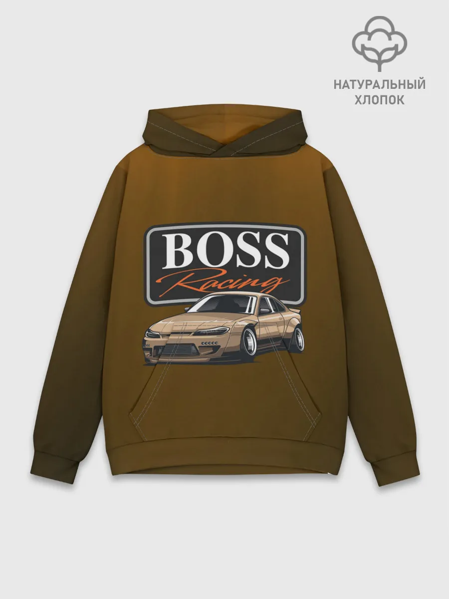 Худи мужской база хлопок / Boss Racing | BOSS JDM