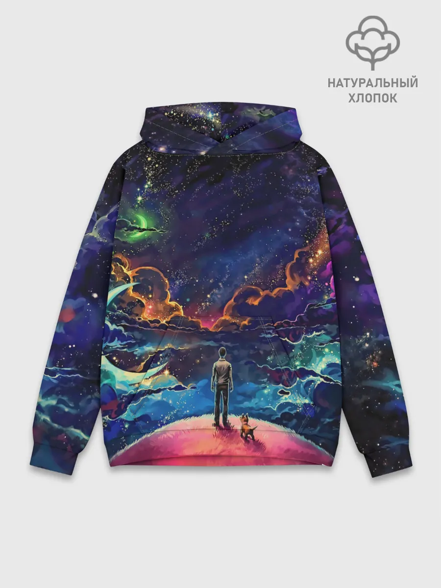 Худи мужской база хлопок / Космос