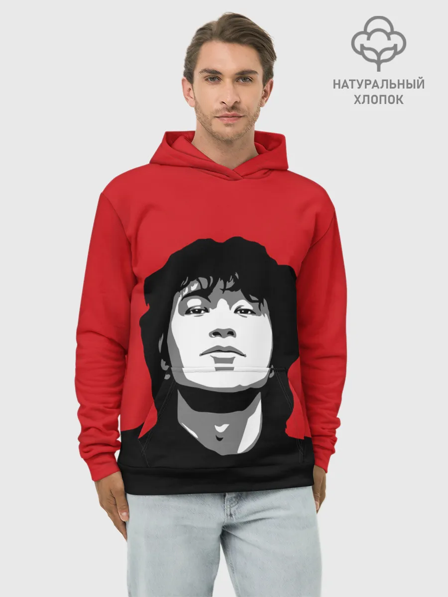 Худи мужской база хлопок / Виктор Цой