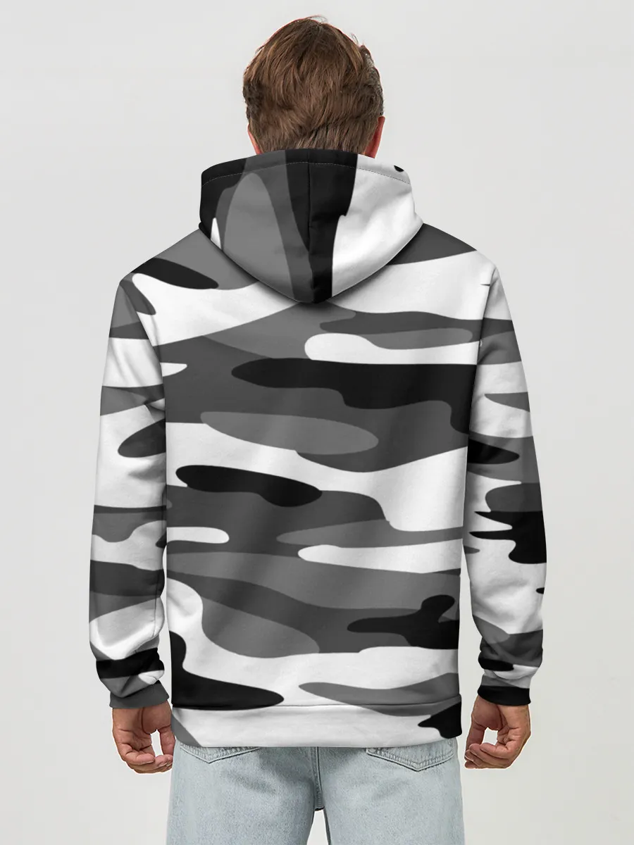 Худи мужской база хлопок / Камуфляж Sabaton без лого