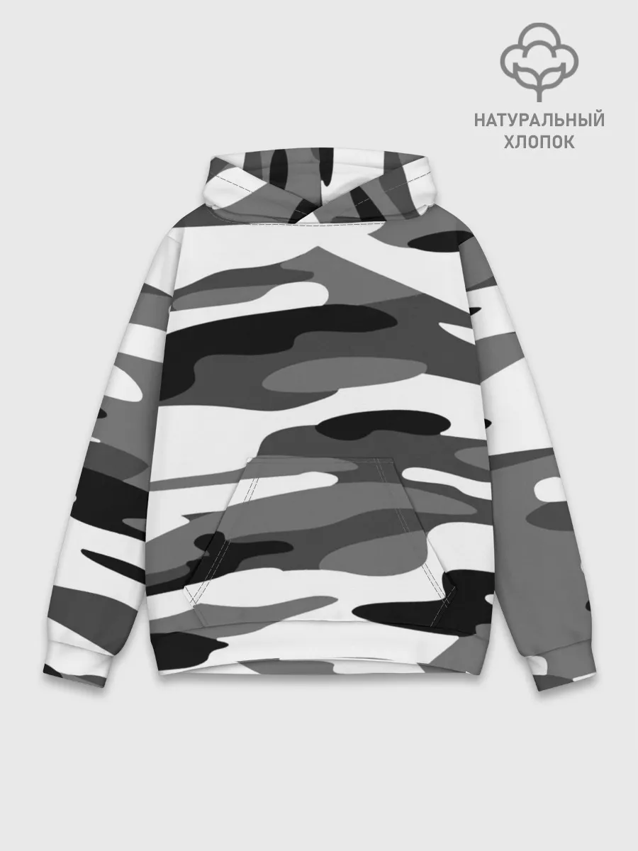 Худи мужской база хлопок / Камуфляж Sabaton без лого