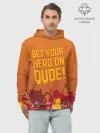 Худи мужской база хлопок / Get your hero on DUDE