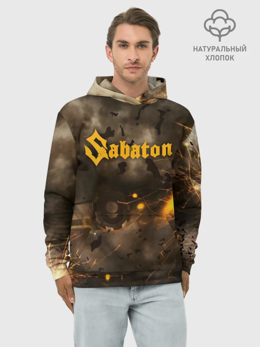 Худи мужской база хлопок / Sabaton