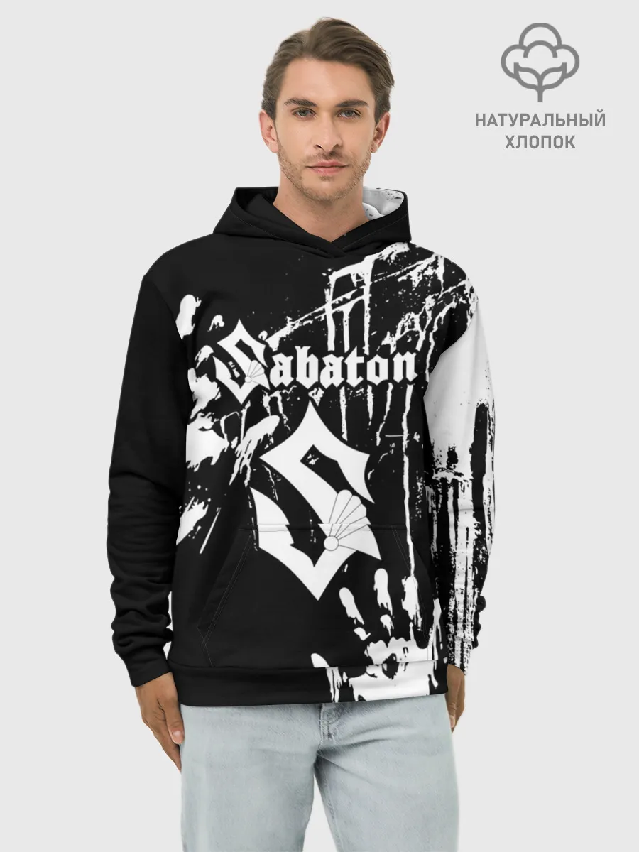 Худи мужской база хлопок / Sabaton