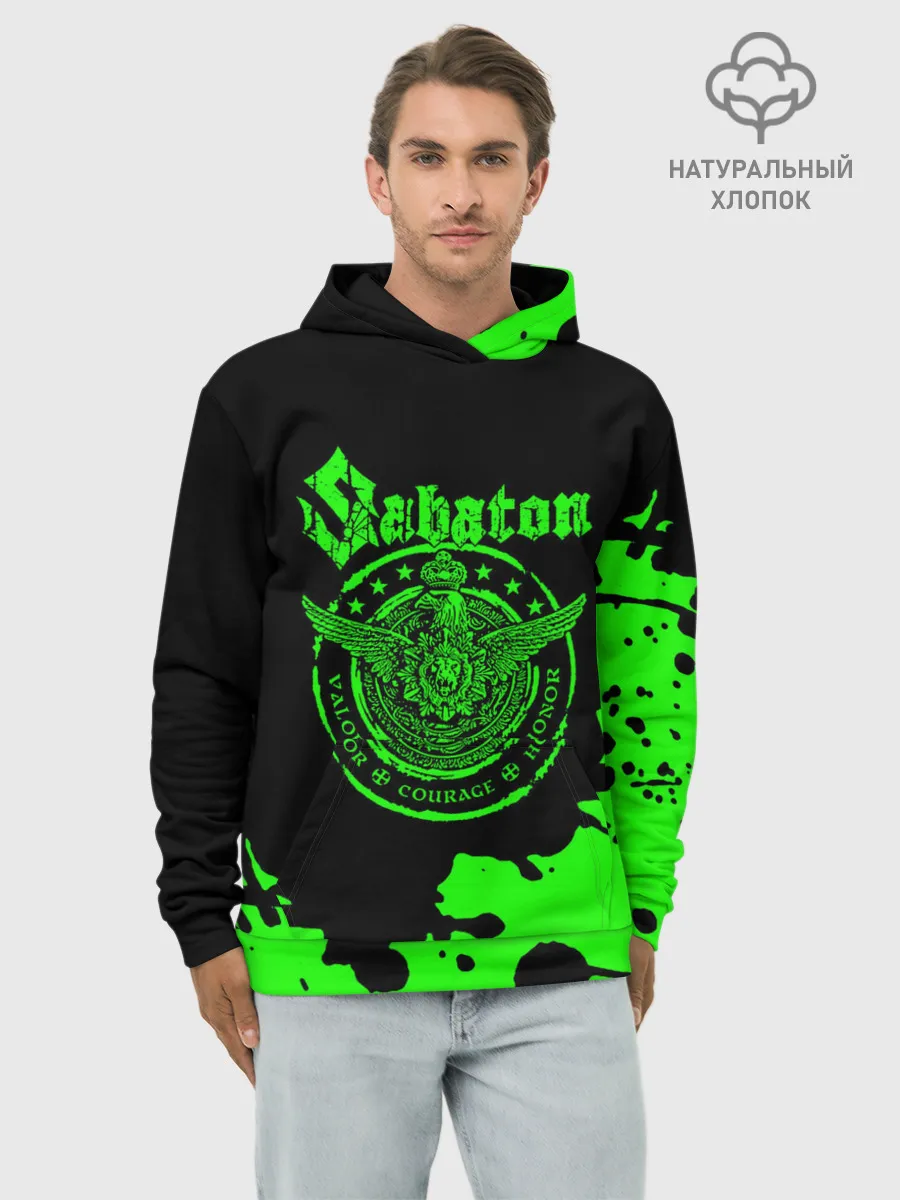 Худи мужской база хлопок / Sabaton