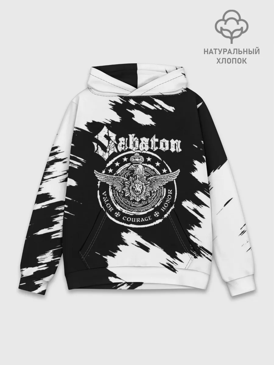 Худи мужской база хлопок / Sabaton
