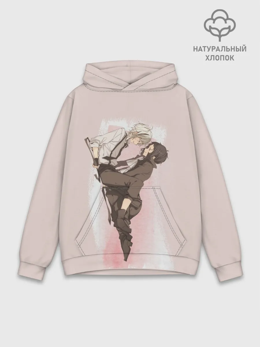 Худи мужской база хлопок / Дазай и Чуя