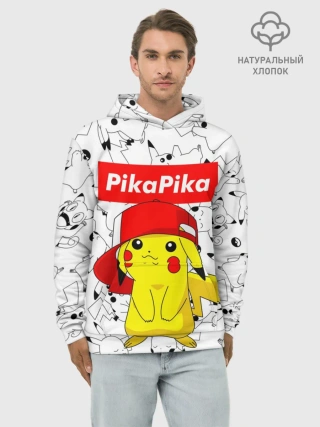 Худи мужской база хлопок / ПИКАЧУ