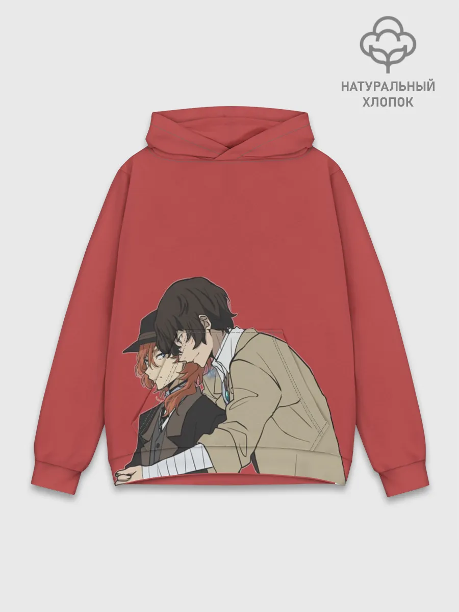 Худи мужской база хлопок / Дазай и Чуя