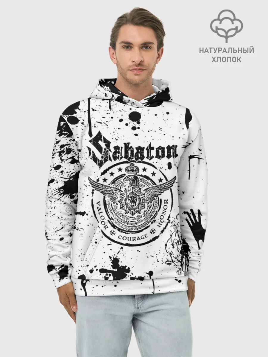 Худи мужской база хлопок / Sabaton