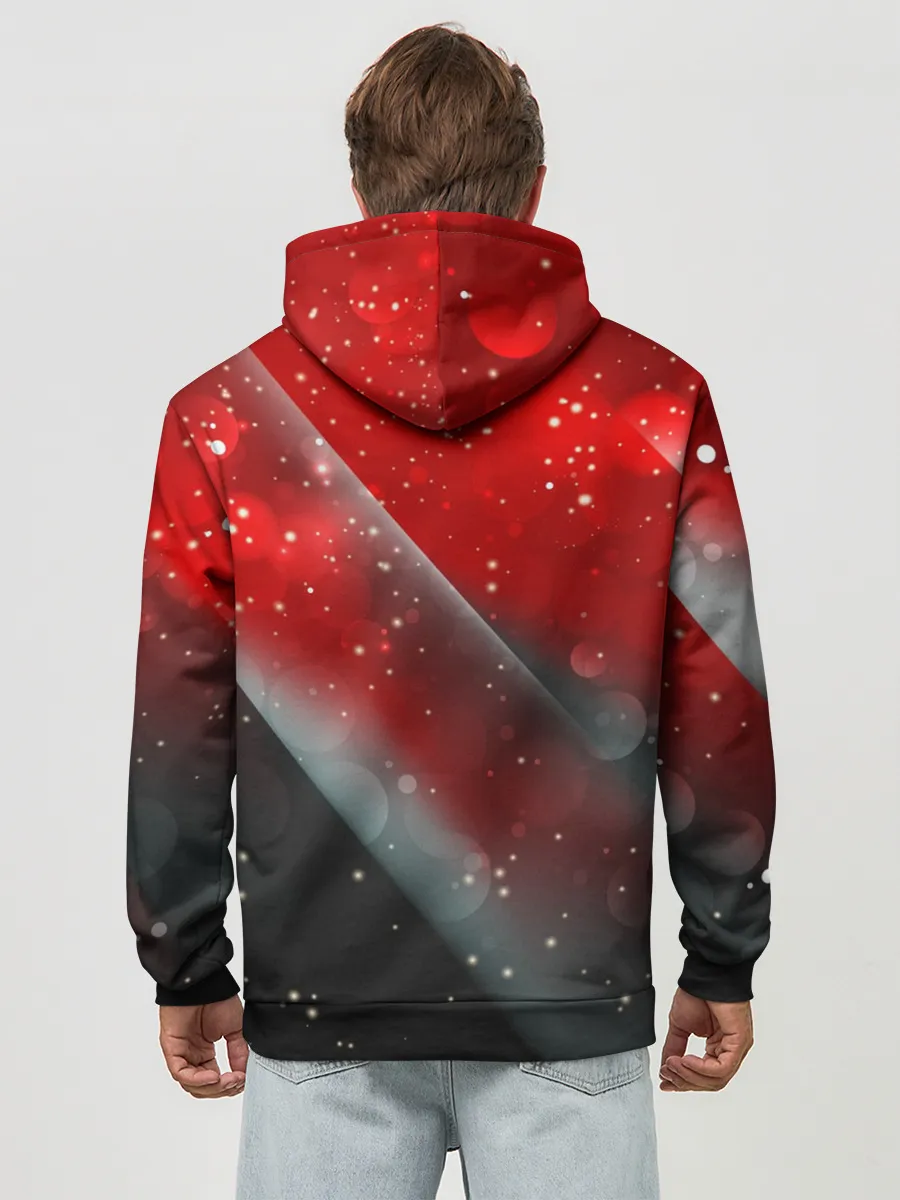 Худи мужской база хлопок / Red & Black