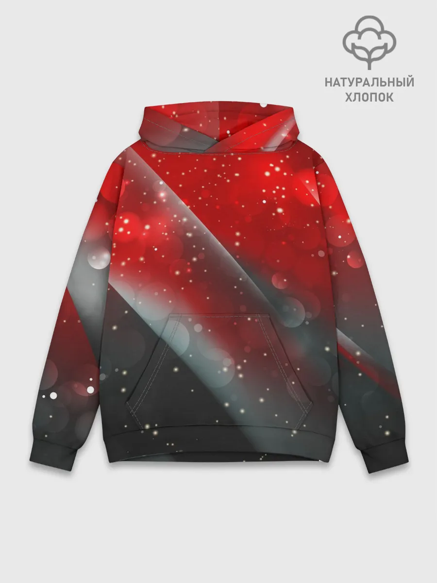 Худи мужской база хлопок / Red & Black