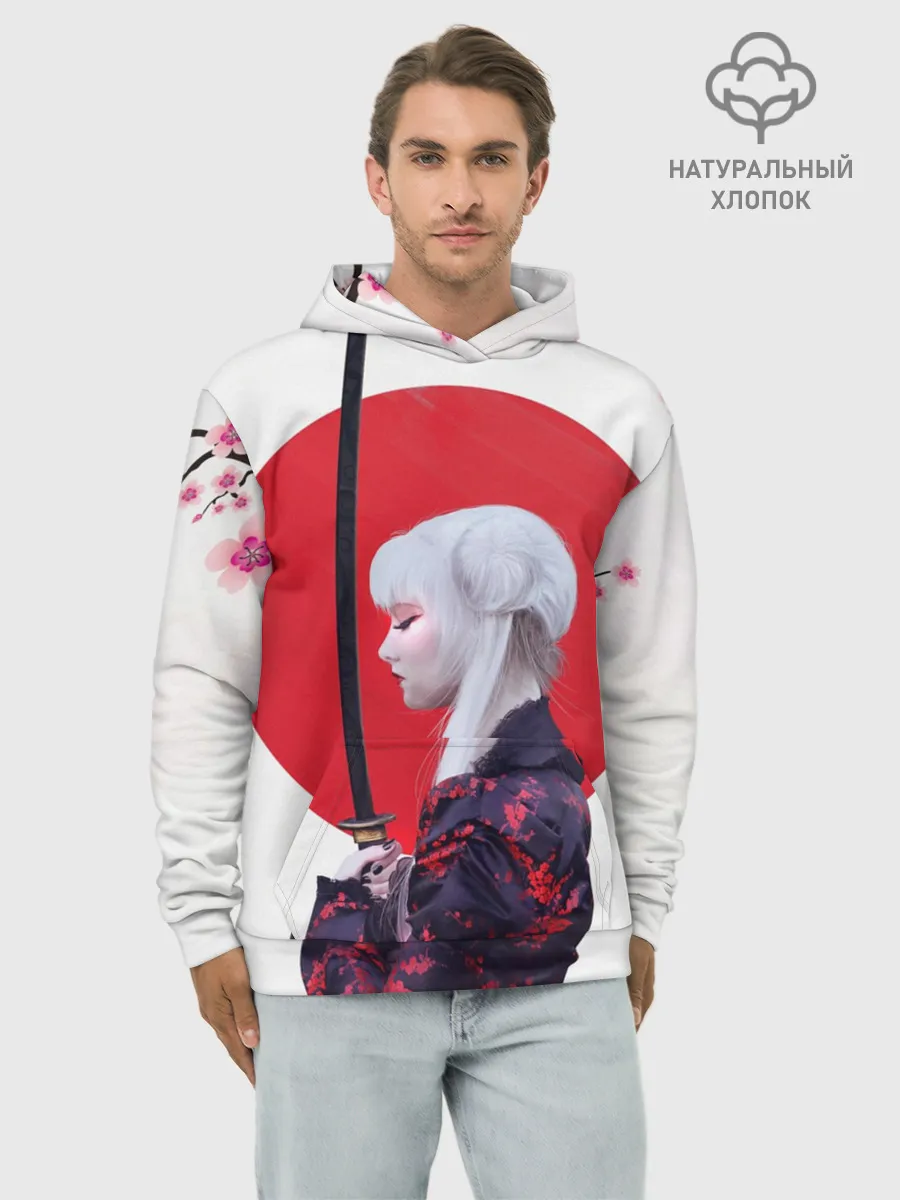 Худи мужской база хлопок / Самурай