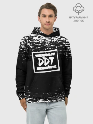 Худи мужской база хлопок / ДДТ ЛОГО | DDT LOGO
