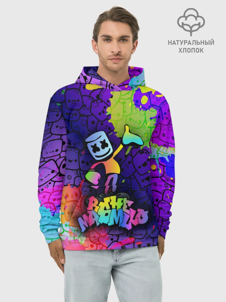 Худи мужской база хлопок / Marshmello