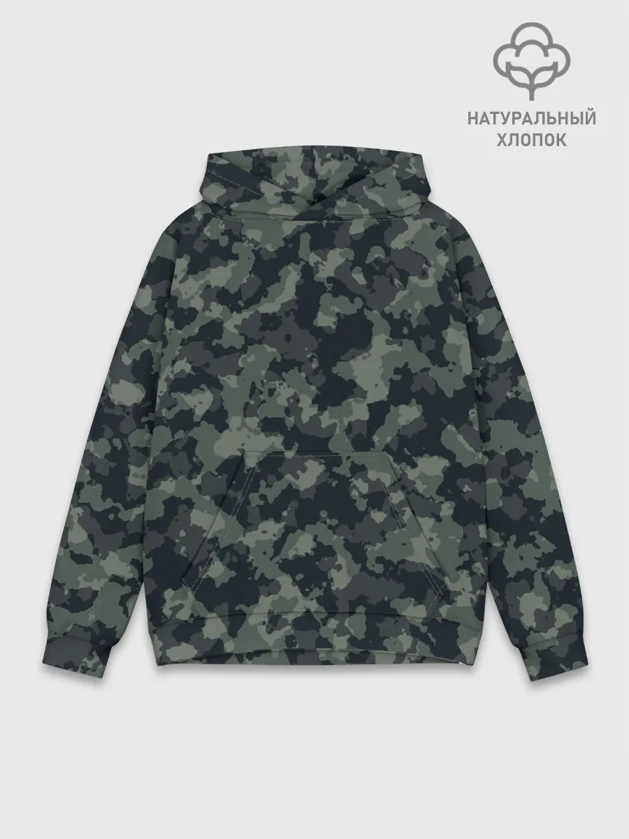 Худи мужской база хлопок / Камуфляж