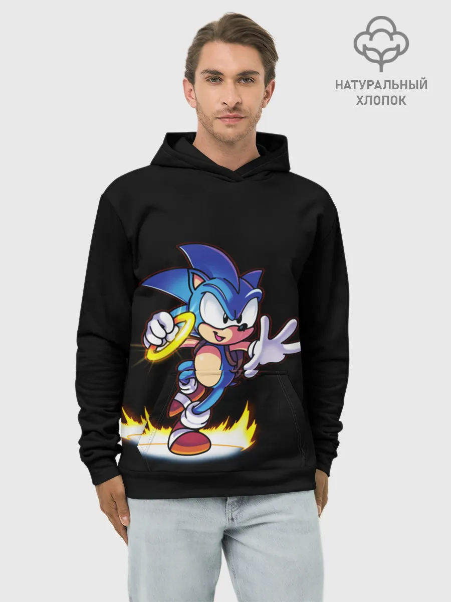 Худи мужской база хлопок / Sonic