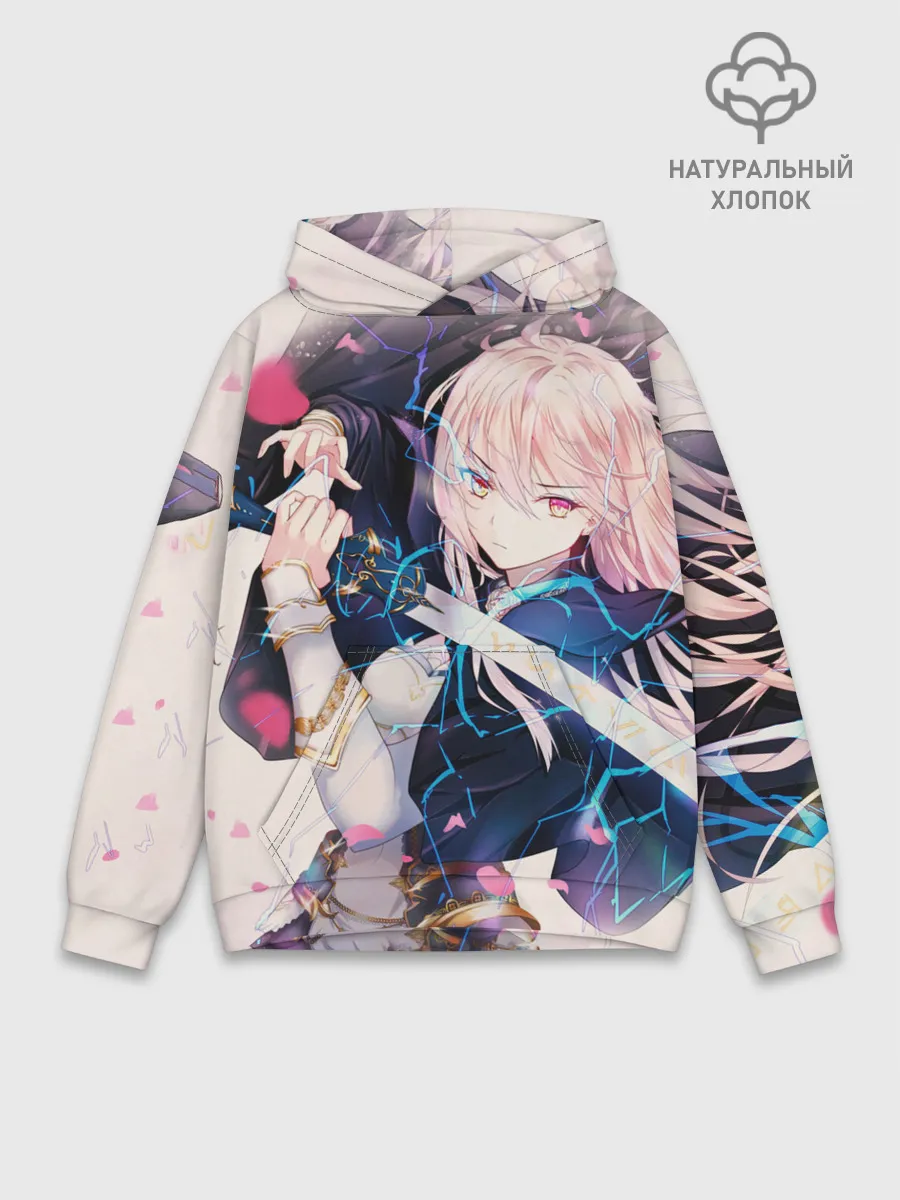 Худи мужской база хлопок / Girl with katana