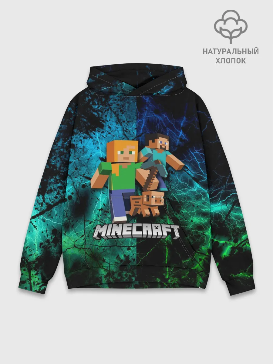 Худи мужской база хлопок / Minecraft / Майнкрафт