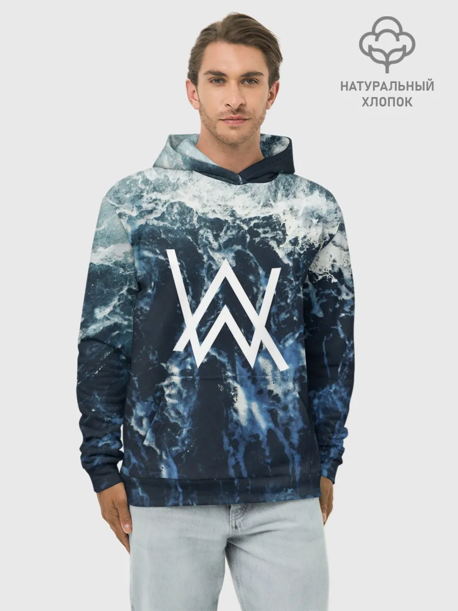 Худи мужской база хлопок / Alan Walker