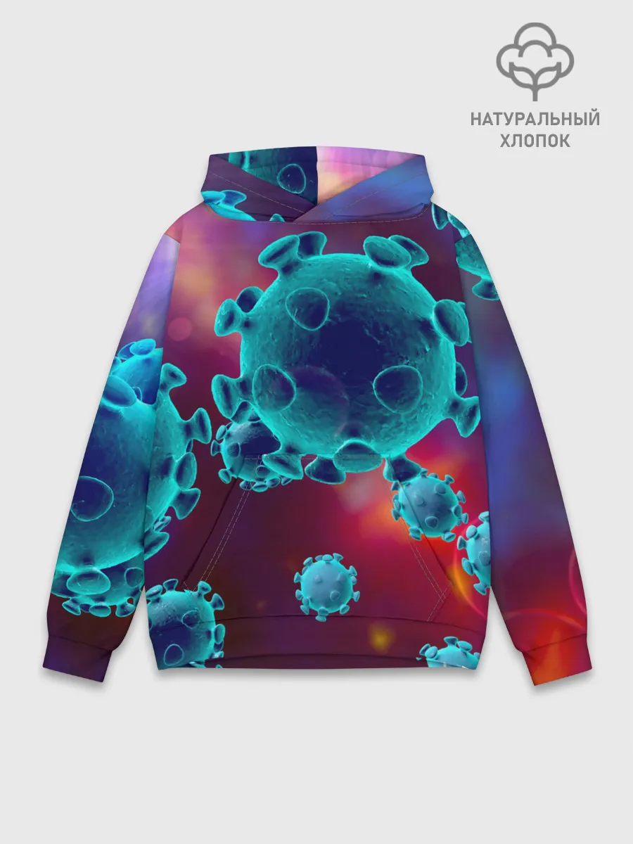 Худи мужской база хлопок / Коронавирус