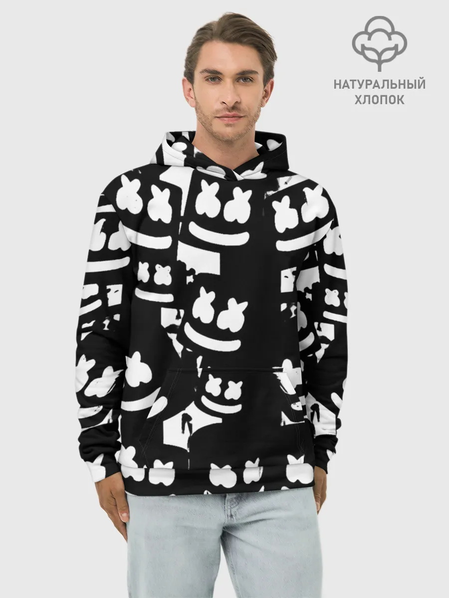 Худи мужской база хлопок / Marshmello