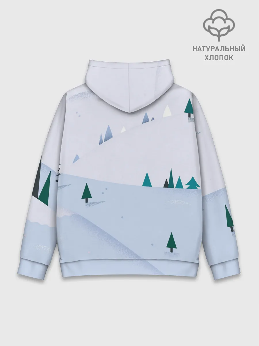 Худи мужской база хлопок / Snow 1