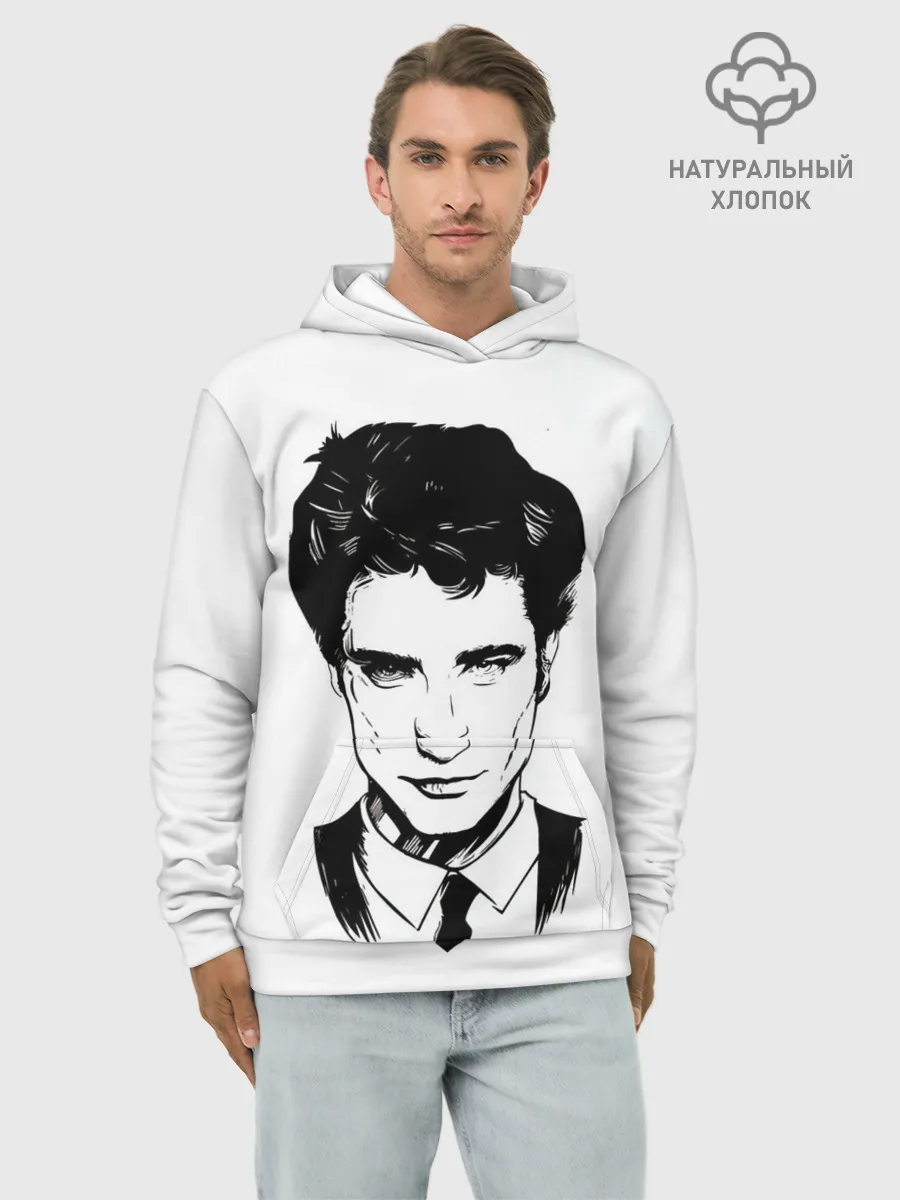 Худи мужской база хлопок / РОБЕРТ ПАТТИНСОН