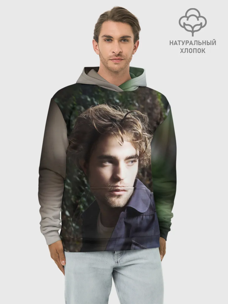 Худи мужской база хлопок / Роберт Паттинсон