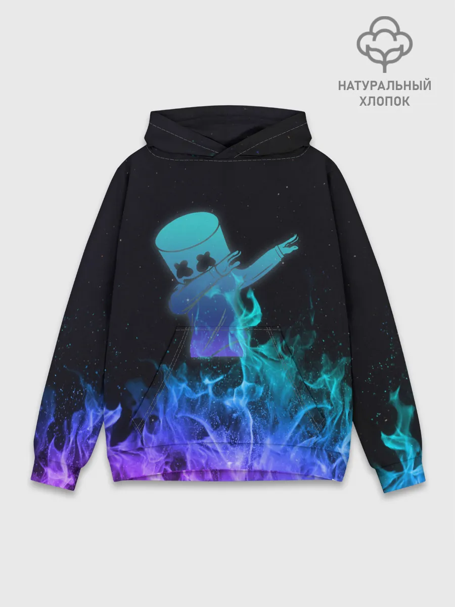 Худи мужской база хлопок / Marshmello Fortnite