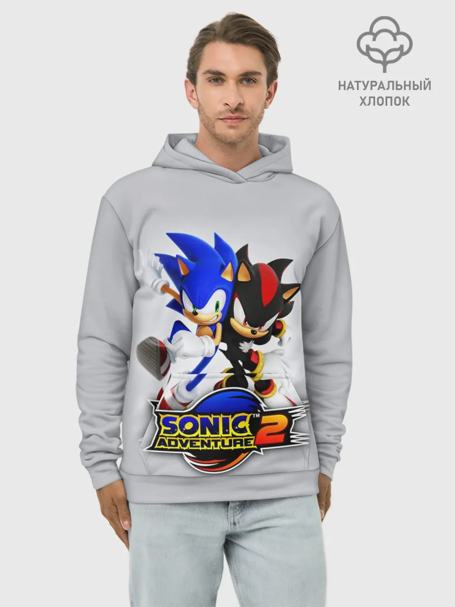 Худи мужской база хлопок / SONIC & SHADOW