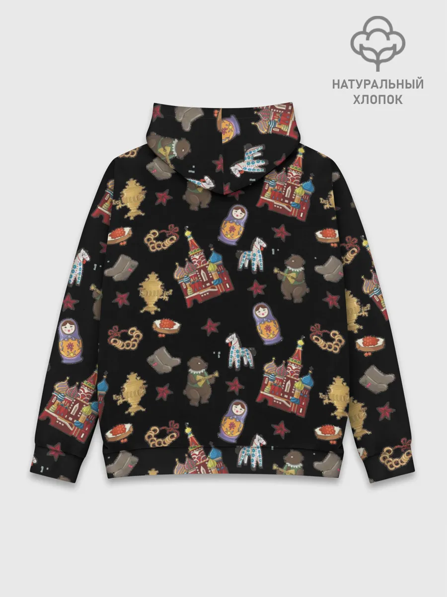 Худи мужской база хлопок / Москва символика