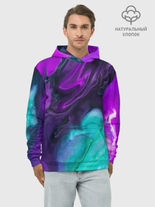 Худи мужской база хлопок / NEON WAVES