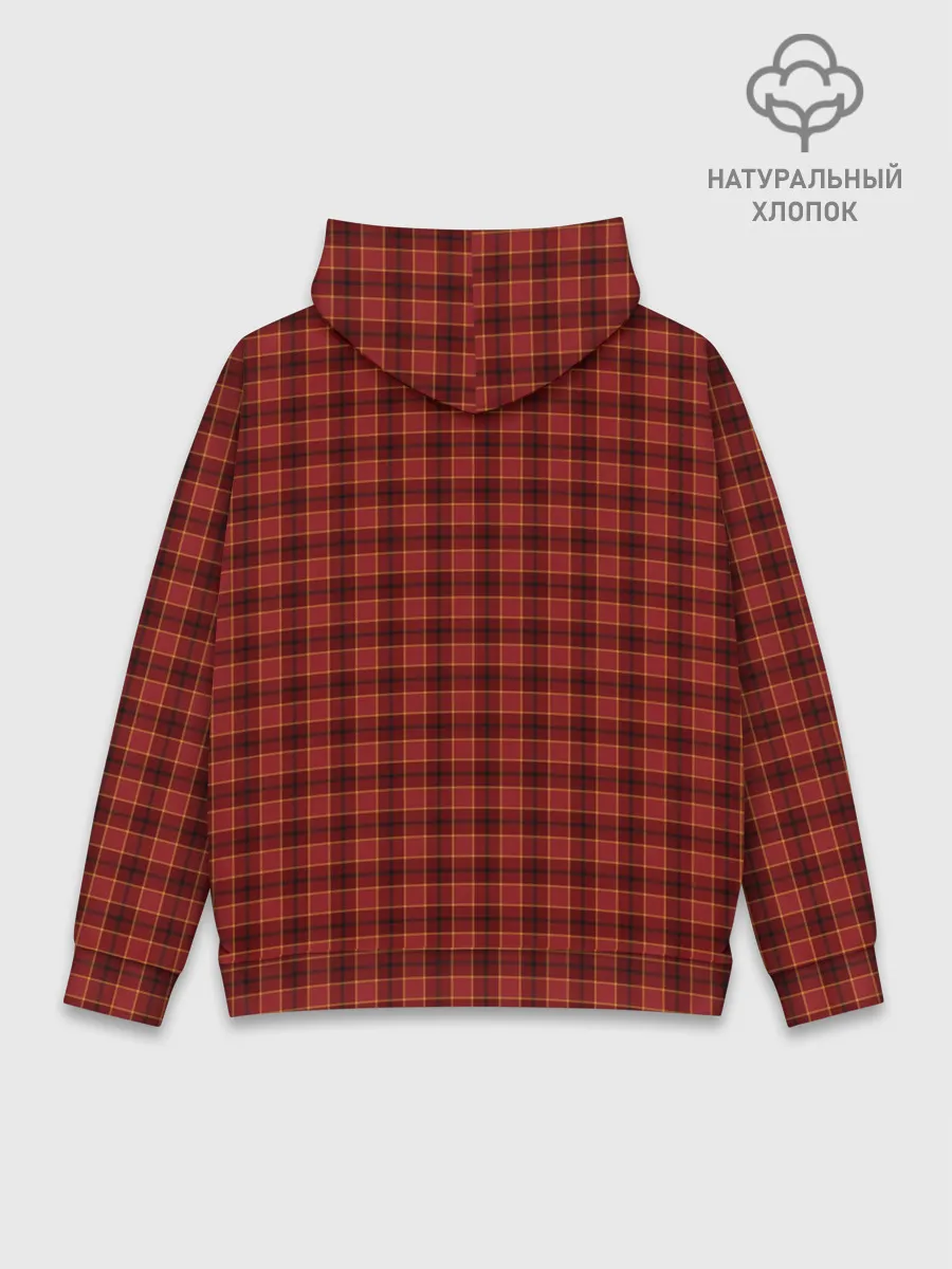 Худи мужской база хлопок / Шотландка